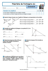 Théorème de Pythagore – 4ème – Evaluation avec la correction - PDF à imprimer