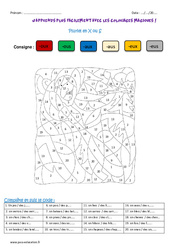 Pluriel en X ou S - Ce2 - Coloriage magique - PDF à imprimer