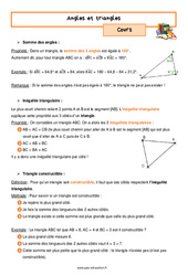 Angles et triangles – 5ème – Séquence complète - PDF à imprimer