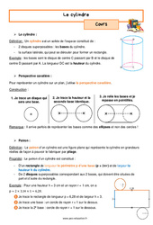 Le cylindre – 5ème – Séquence complète - PDF à imprimer