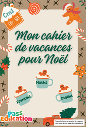 Noël - Cahier de vacances gratuit - CM1 - PDF à imprimer