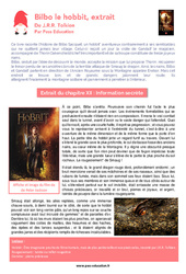 Bilbo le hobbit, extrait de Tolkien - 6ème - Lecture - PDF à imprimer