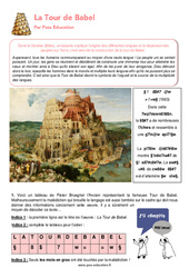 La Tour de Babel - 6ème - Atelier de lecture - PDF à imprimer