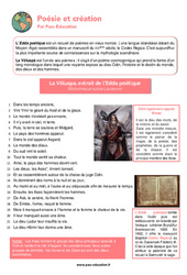 La Völuspa, extrait de l’Edda poétique - 6ème - Lecture - PDF à imprimer