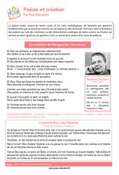La création de Marguerite Yourcenar - 6ème - Lecture - PDF à imprimer