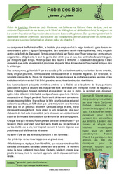 Robin des Bois (De Norman R. Stinnet) - 5ème - Littérature - PDF à imprimer