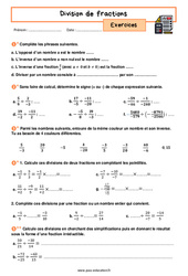 La division de fractions – 4ème – Exercices avec les corrigés - PDF à imprimer