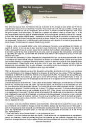 Bas les masques (Benoit Broyart) - 5ème - Littérature - PDF à imprimer
