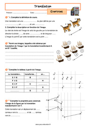 Translation – 4ème – Exercices avec les corrigés - PDF à imprimer