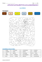 Présent - Cm1 - Coloriage magique - PDF à imprimer
