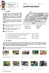 La ville et ses acteurs - Ce2 - Exercices - PDF à imprimer