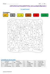 Passé simple - Cm2 - Coloriage magique - PDF à imprimer