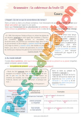 Cohérence du texte (N°2) – 4ème – Séquence complète - Séquences didactiques CRPE 2025 - PDF à imprimer