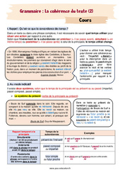Cohérence du texte (N°2) – 4ème – Cours - PDF à imprimer
