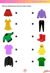 Les vêtements - les couleurs – Discrimination visuelle - PS - MS – Maternelle - PDF à imprimer