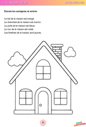 Maison – les couleurs – Savoir écouter - PS - MS – Maternelle - PDF à imprimer