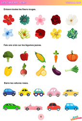 Fleurs et légumes - Les couleurs – Vocabulaire - PS - MS – Maternelle - PDF à imprimer
