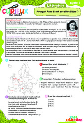 Pourquoi Anne Frank est-elle célèbre ? - Cm1 - Cm2 - 6ème - Curieux de tout