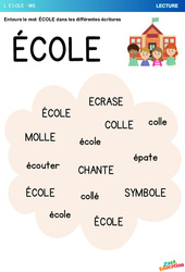 Ecole - Lecture - PS - MS - Maternelle - PDF à imprimer