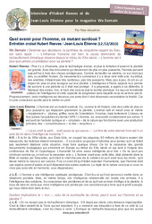 Interview d’Hubert Reeves et de Jean-Louis Etienne - 5ème - Littérature - PDF à imprimer