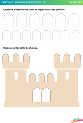 Châteaux, Princes et Princesses - Graphisme - PS - MS - Maternelle - PDF à imprimer