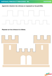 Créneaux du château - Graphisme - PS - MS - Maternelle - PDF à imprimer