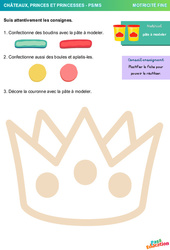 Châteaux, Princes et Princesses – Motricité fine - PS - MS – Maternelle - PDF à imprimer