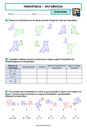 Homothétie (Introduction) – 3ème – Exercices avec les corrigés - PDF à imprimer