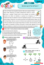 Qu’est-ce que le Tour de France ? - Ce1 - Ce2 - Curieux de tout - PDF à imprimer