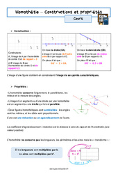 Constructions et propriétés – 3ème – Séquence complète sur l'homothétie - PDF à imprimer
