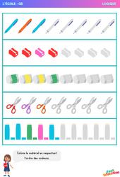 Matériels scolaire - Ecole - Logique - GS - Grande section - Maternelle - PDF à imprimer