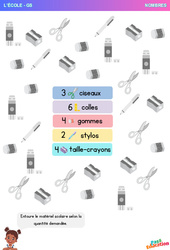 Matériel scolaire – Nombres – GS – Grande Section – Maternelle - PDF à imprimer