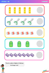Matériel scolaire (suite) – Nombres – GS – Grande Section – Maternelle - PDF à imprimer