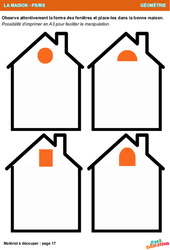 Les fenêtres de la maison – Géométrie - PS - MS – Maternelle - PDF à imprimer