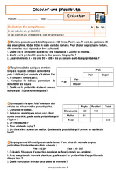 Calculer une probabilité – 3ème – Evaluation avec la correction - PDF à imprimer