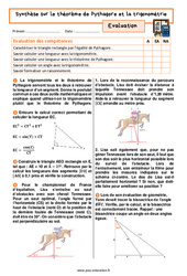 Synthèse sur le théorème de Pythagore et la trigonométrie – 3ème – Evaluation avec la correction - PDF à imprimer