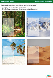 Vacances dans la nature – Découverte du monde - MS - GS – Maternelle - PDF à imprimer