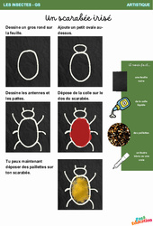 Un scarabée irisé – Les insectes – Artistique – GS – Grande section – Maternelle - PDF à imprimer