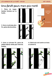 Une forêt pour mon pic-vert – Animaux de la forêt – Artistique – MS – GS – Maternelle - PDF à imprimer
