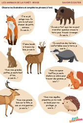 Dialogues avec les animaux de la forêt - MS - GS - Savoir écouter en maternelle - PDF à imprimer