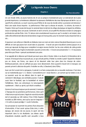 La légende Jesse Owens - 5ème - 4ème - Littérature - Jeux Olympiques - PDF gratuit à imprimer