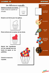Un délicieux cupcake – Artistique – GS – Maternelle - PDF à imprimer