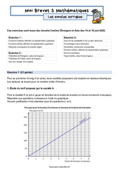 Mini Brevet de mathématiques 3ème - Les annales corrigées 3 - PDF à imprimer