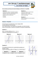 Mini Brevet de mathématiques 3ème - Les annales corrigées 5 - PDF à imprimer
