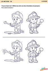 Les pompiers - Logique - GS - Grande section - Maternelle - PDF à imprimer