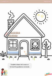 Le dessin de la maison - Graphisme - GS - Maternelle - PDF à imprimer