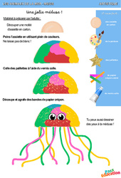Une jolie méduse ! – Animaux de la mer – Artistique – MS – GS – Maternelle - PDF à imprimer