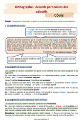 Accords particuliers des adjectifs – 4ème – Séquence complète - PDF à imprimer
