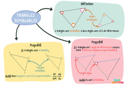 Triangles semblables – 3ème – Carte mentale - PDF à imprimer