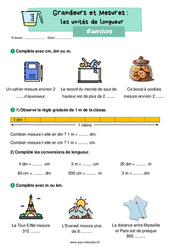 Longueur Cm M Km CE1 Exercice valuation R vision Le on Pdf 